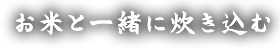 お米と一緒に炊き込む