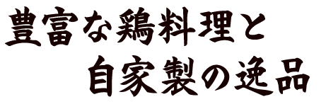 豊富な鶏料理と